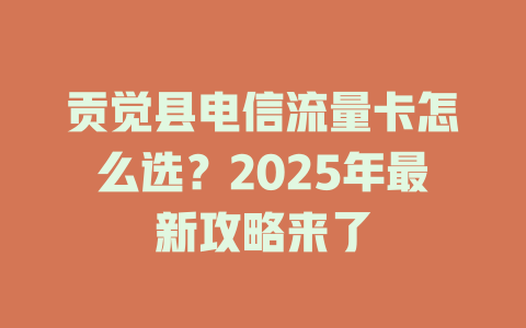贡觉县电信流量卡怎么选？2025年最新攻略来了
