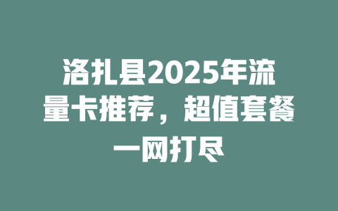 洛扎县2025年流量卡推荐，超值套餐一网打尽