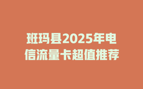 班玛县2025年电信流量卡超值推荐