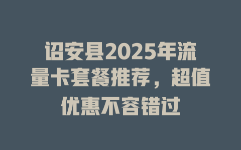 诏安县2025年流量卡套餐推荐，超值优惠不容错过