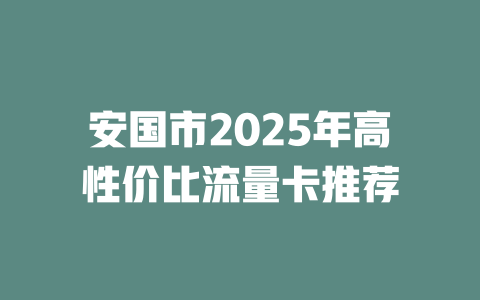 安国市2025年高性价比流量卡推荐
