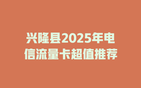 兴隆县2025年电信流量卡超值推荐
