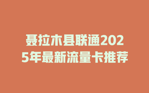 聂拉木县联通2025年最新流量卡推荐