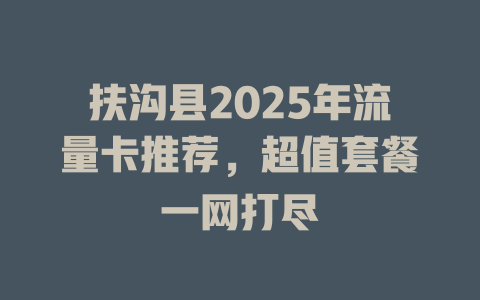 扶沟县2025年流量卡推荐，超值套餐一网打尽