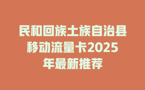 民和回族土族自治县移动流量卡2025年最新推荐