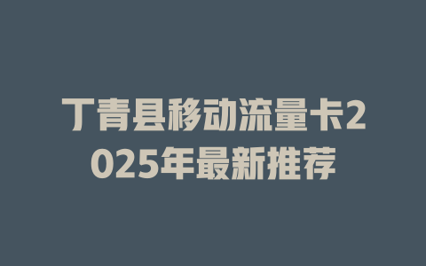 丁青县移动流量卡2025年最新推荐