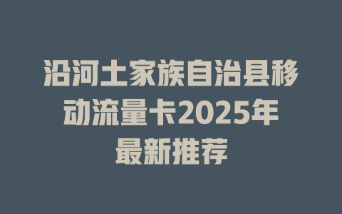 沿河土家族自治县移动流量卡2025年最新推荐