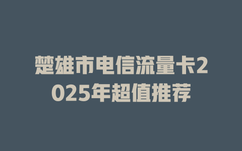 楚雄市电信流量卡2025年超值推荐