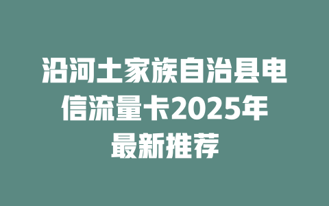 沿河土家族自治县电信流量卡2025年最新推荐