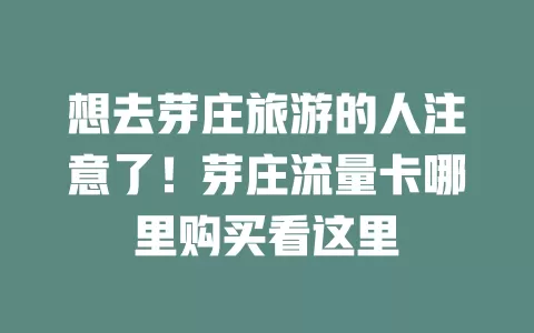 想去芽庄旅游的人注意了！芽庄流量卡哪里购买看这里