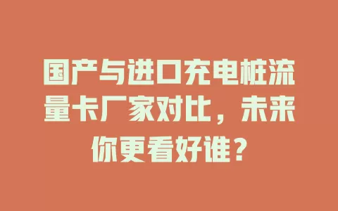 国产与进口充电桩流量卡厂家对比，未来你更看好谁？