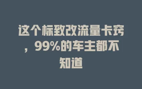 这个标致改流量卡窍，99%的车主都不知道