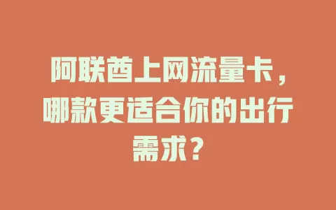 阿联酋上网流量卡，哪款更适合你的出行需求？