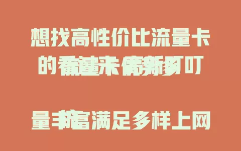 想找高性价比流量卡的看过来 高新叮叮流量卡优势多

流量丰富满足多样上网，费用亲民套餐灵活，网络出色信号稳，客服贴心，值得关注！
