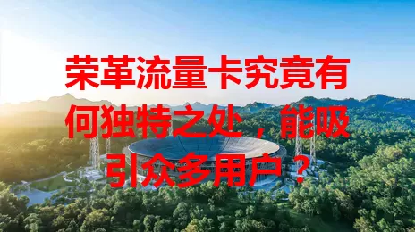 荣革流量卡究竟有何独特之处，能吸引众多用户？
