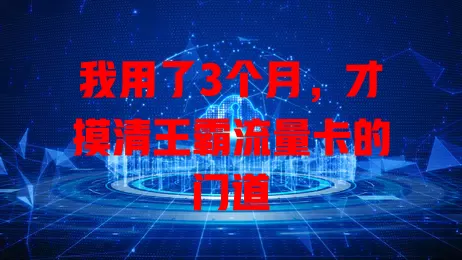 我用了3个月，才摸清王霸流量卡的门道