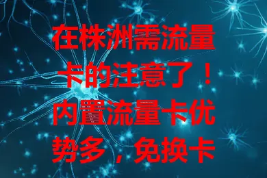 在株洲需流量卡的注意了！内置流量卡优势多，免换卡，多设备通用，全市网络稳，套餐灵活，适配多智能设备，带来全新网络体验，畅享便捷数字生活