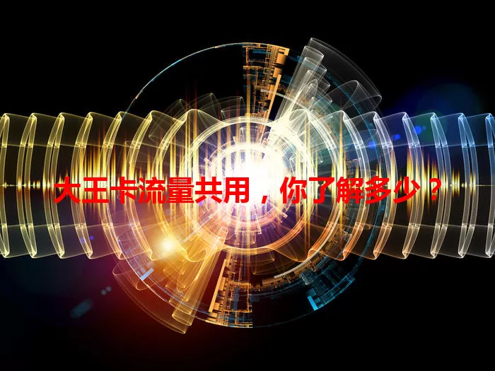 大王卡流量共用，你了解多少？