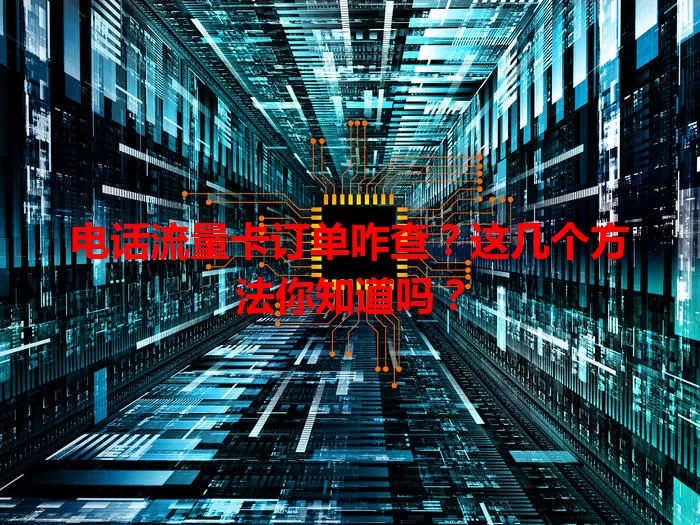 电话流量卡订单咋查？这几个方法你知道吗？