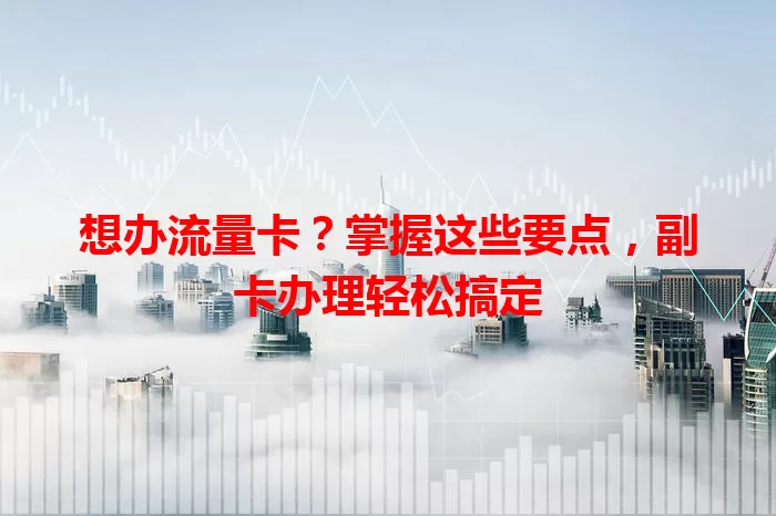 想办流量卡？掌握这些要点，副卡办理轻松搞定