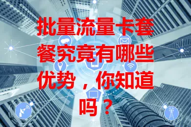 批量流量卡套餐究竟有哪些优势，你知道吗？