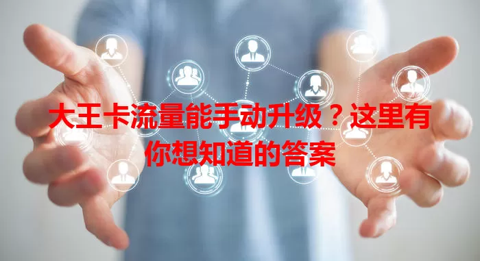大王卡流量能手动升级？这里有你想知道的答案