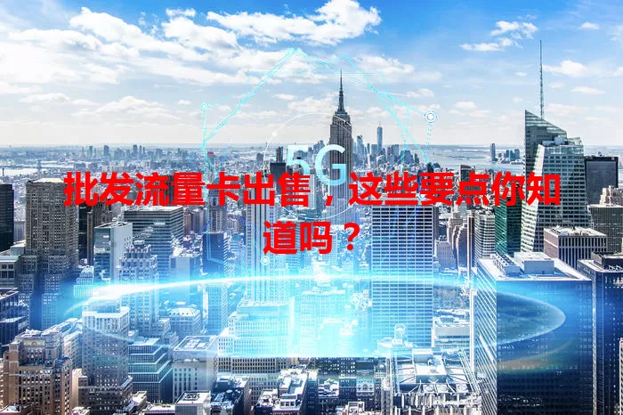 批发流量卡出售，这些要点你知道吗？