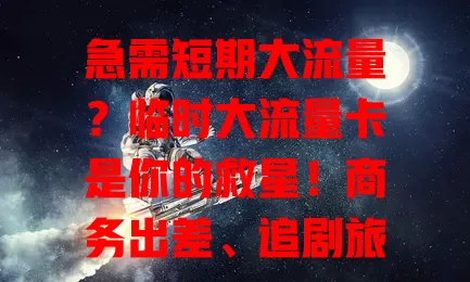 急需短期大流量？临时大流量卡是你的救星！商务出差、追剧旅游都不怕，办理便捷，套餐灵活，让你畅享网络便利！