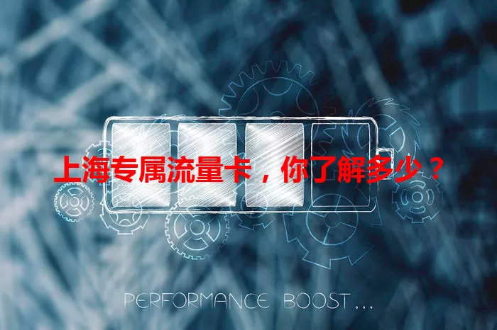 上海专属流量卡，你了解多少？