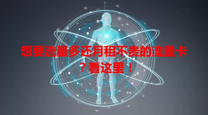 想要流量多还月租不贵的流量卡？看这里！