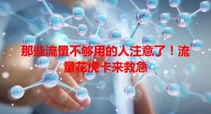那些流量不够用的人注意了！流量花虎卡来救急