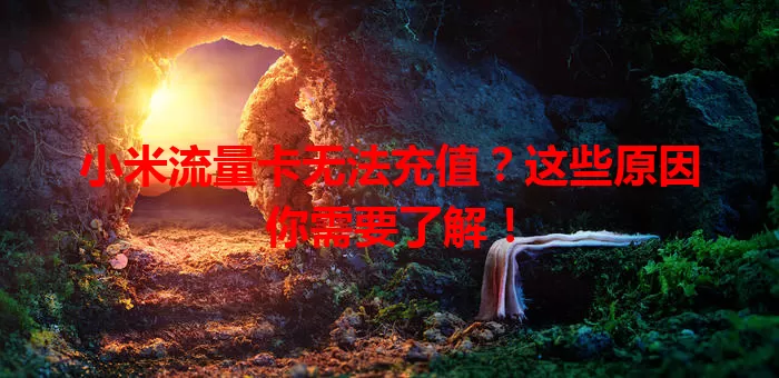 小米流量卡无法充值？这些原因你需要了解！