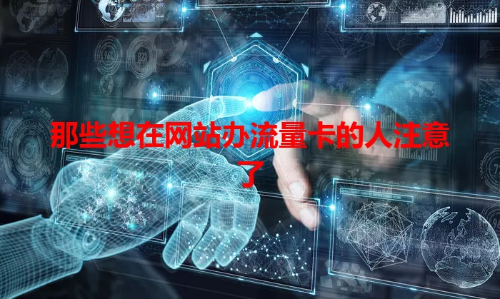 那些想在网站办流量卡的人注意了