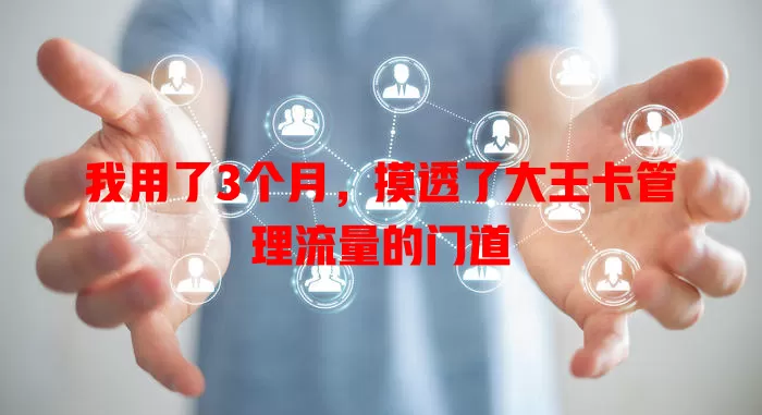 我用了3个月，摸透了大王卡管理流量的门道