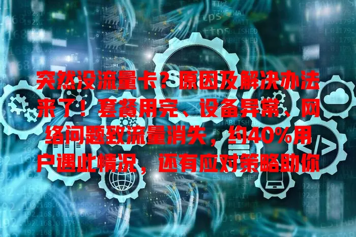 突然没流量卡?原因及解决办法来了!套餐用完、设备异常、网络问题致流量消失,约40%用户遇此情况,还有应对策略助你轻松解决流量难题