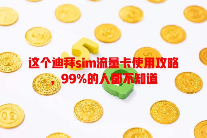 这个迪拜sim流量卡使用攻略，99%的人都不知道