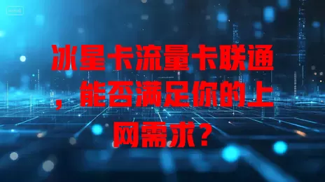 冰星卡流量卡联通，能否满足你的上网需求？