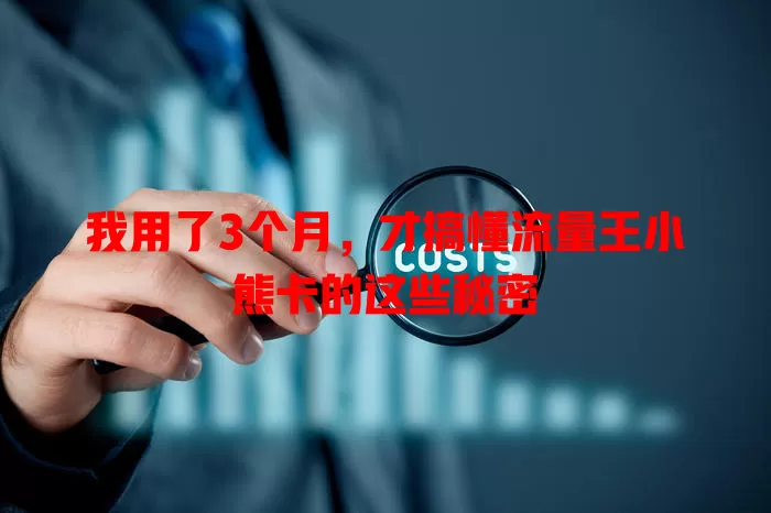 我用了3个月，才搞懂流量王小熊卡的这些秘密