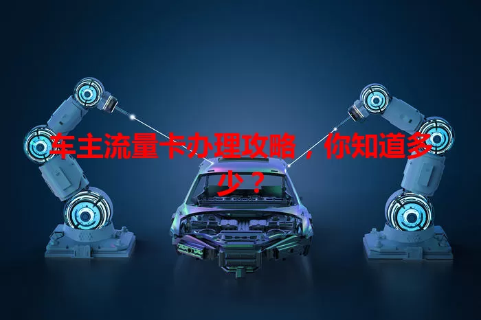 车主流量卡办理攻略,你知道多少?