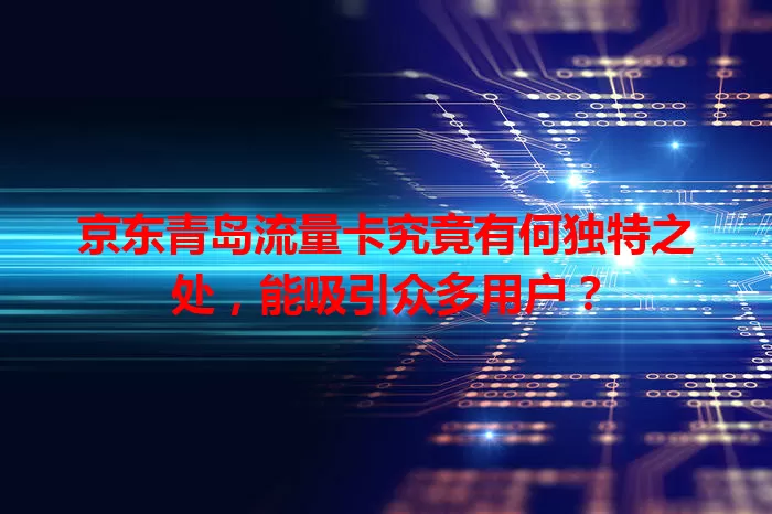京东青岛流量卡究竟有何独特之处，能吸引众多用户？