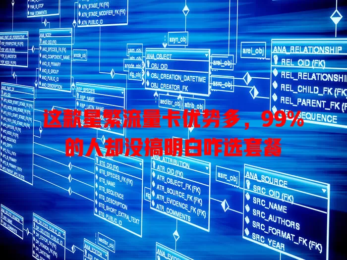 这款星繁流量卡优势多，99%的人却没搞明白咋选套餐