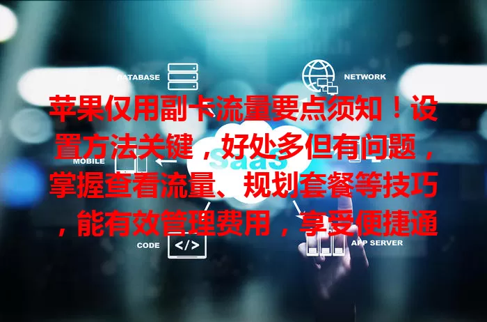 苹果仅用副卡流量要点须知！设置方法关键，好处多但有问题，掌握查看流量、规划套餐等技巧，能有效管理费用，享受便捷通信