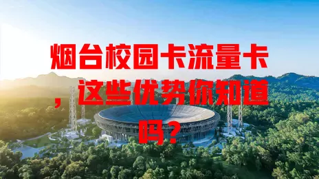 烟台校园卡流量卡，这些优势你知道吗？