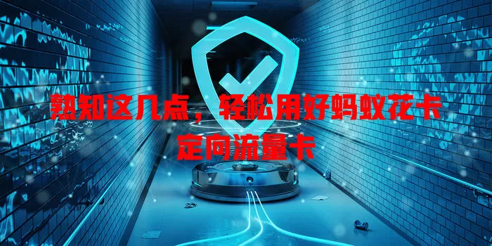 熟知这几点，轻松用好蚂蚁花卡定向流量卡