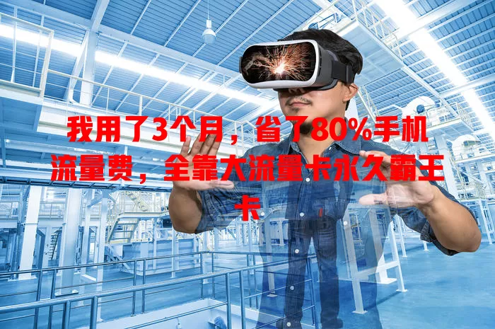 我用了3个月，省了80%手机流量费，全靠大流量卡永久霸王卡
