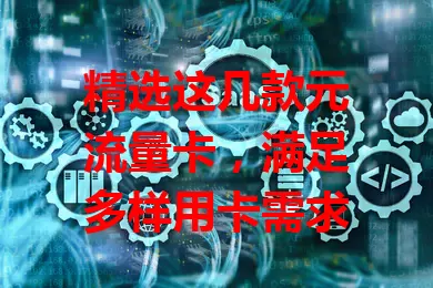 精选这几款元流量卡，满足多样用卡需求