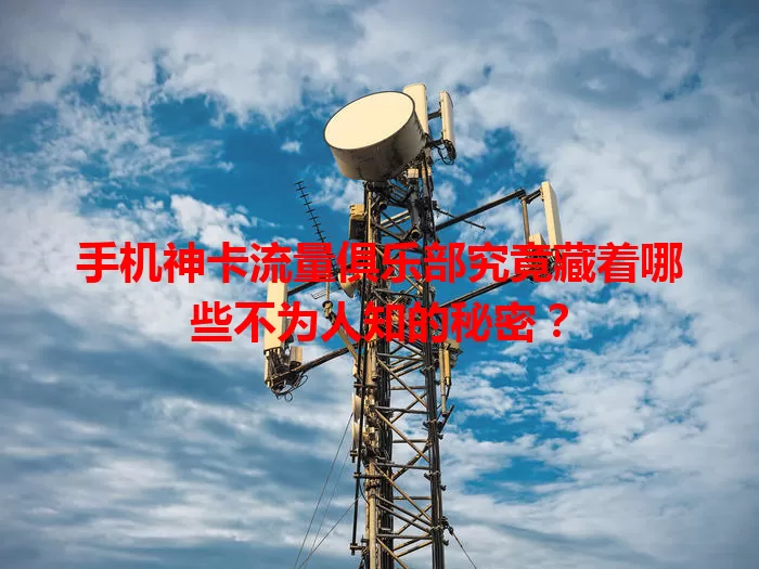 手机神卡流量俱乐部究竟藏着哪些不为人知的秘密？