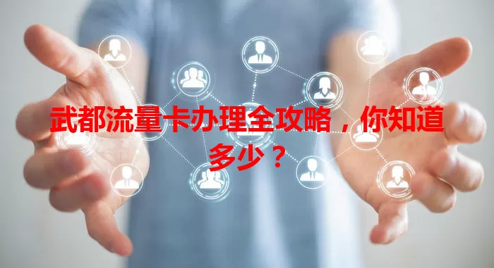 武都流量卡办理全攻略，你知道多少？