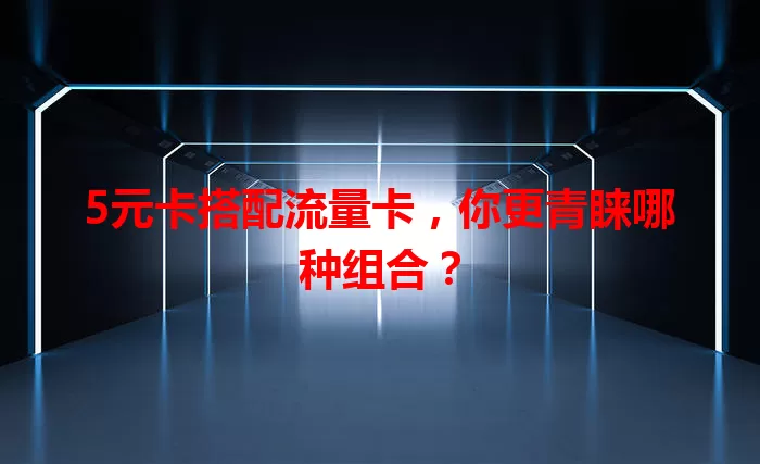 5元卡搭配流量卡，你更青睐哪种组合？