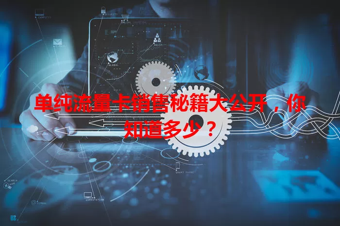 单纯流量卡销售秘籍大公开，你知道多少？